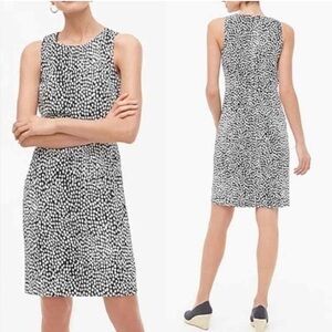 J. CREW Navy and White dot pattern sleeveless sheath Dress size 4